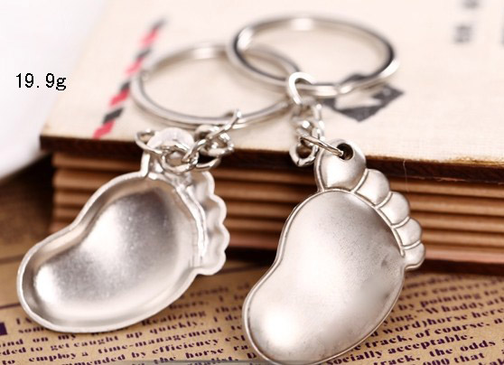 Personalized feet Couple keychains