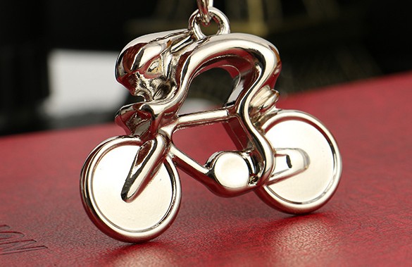 Bicycle exercise alloy keychain