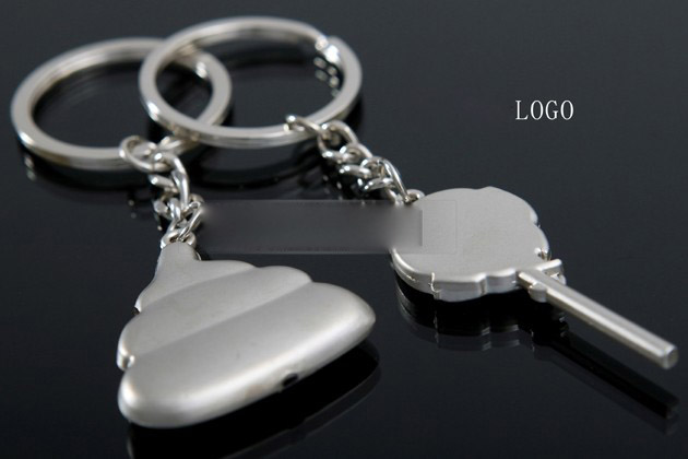 Flowers and stool lovers keychains