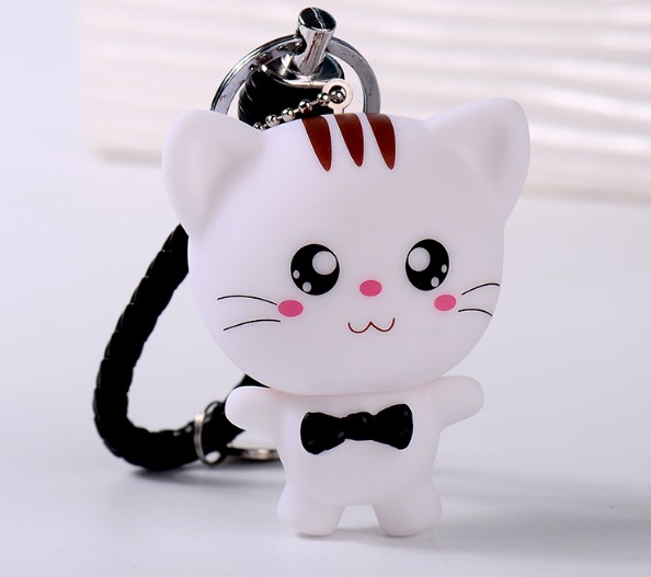 Cartoon cat keychain