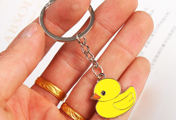 Yellow duck keychain