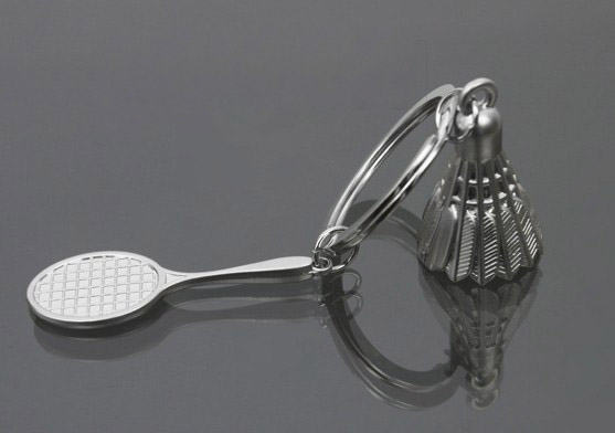 Personalized badminton keychain