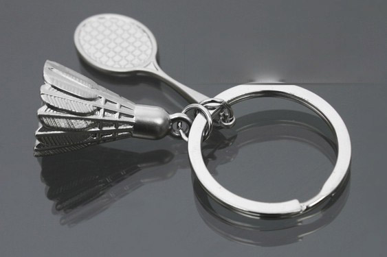Personalized badminton keychain