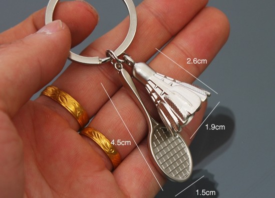 Personalized badminton keychain