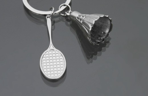 Personalized badminton keychain