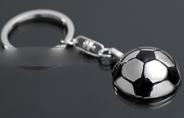 Personalized football keychain