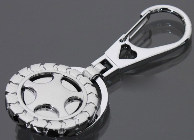 Car wheel LED keychain