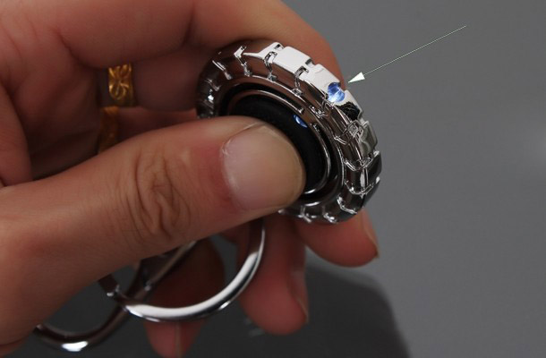 Car wheel LED keychain