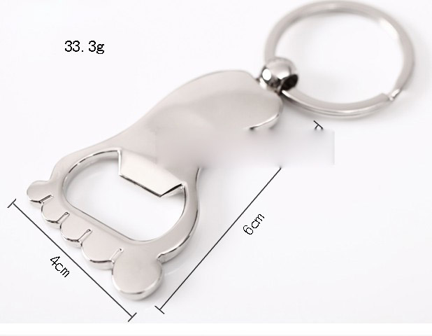 Feet bottle opener keychain