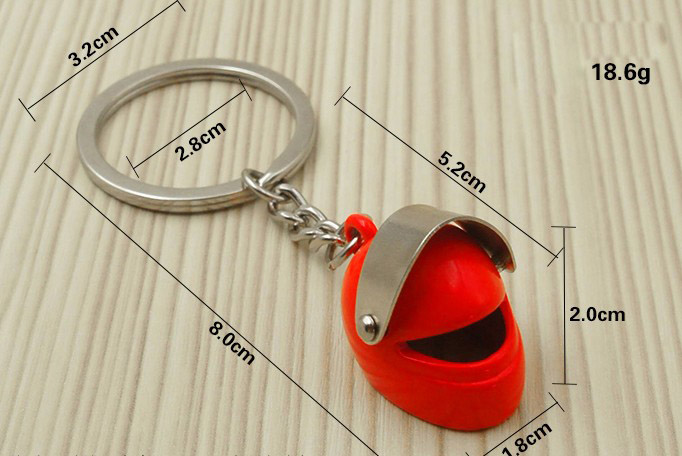 Helmet alloy keychain