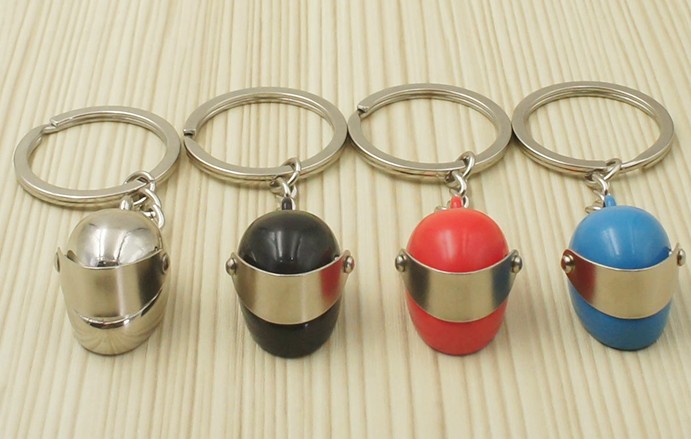 Helmet alloy keychain