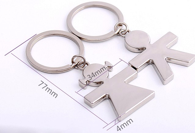 Boy and girl lovers keychains