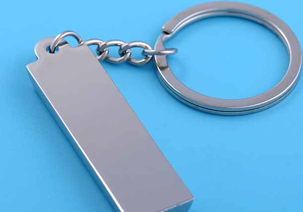 Gold bar and silver bar alloy keychain