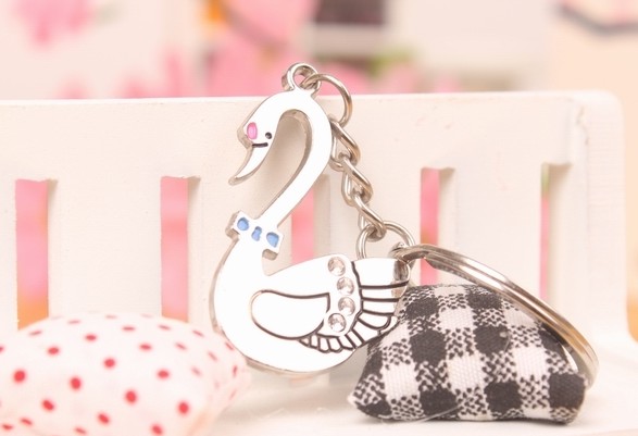 Swan Couple keychains