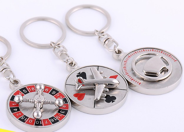 Rotatable alloy keychain