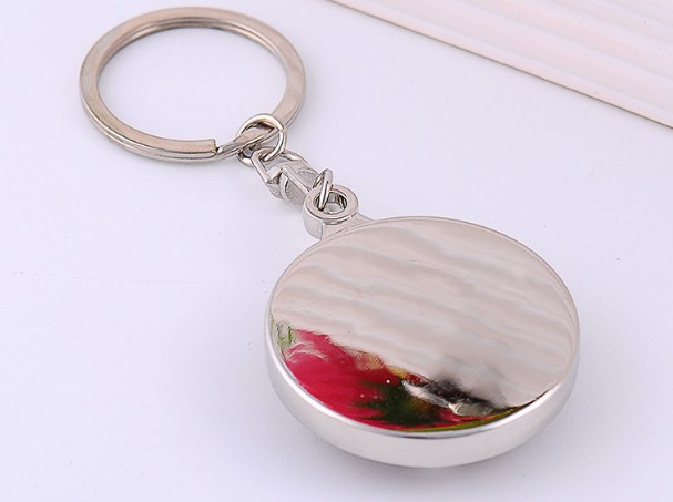 Rotatable alloy keychain