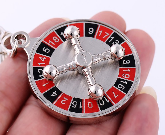 Rotatable alloy keychain