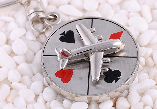 Rotatable alloy keychain