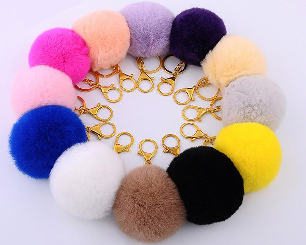 Hairball lobster clasp keychain