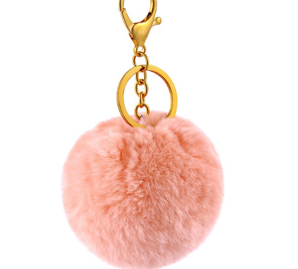 Hairball lobster clasp keychain