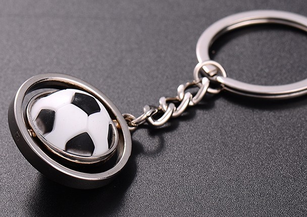 Rotatable basketball keychain