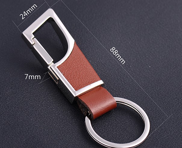 Classic leather keychain