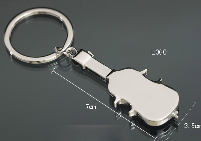 7cm violin alloy keychain