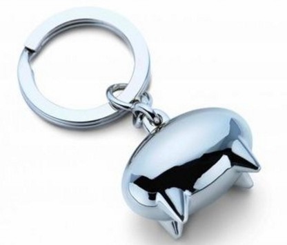 Science fiction pig keychain