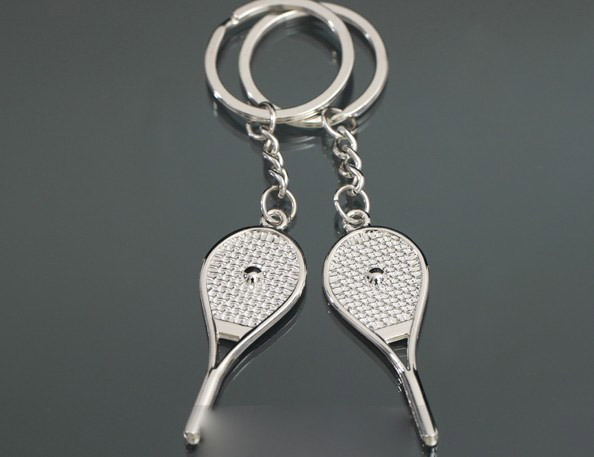 Tennis couple keychains