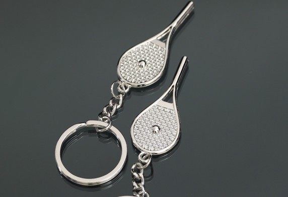 Tennis couple keychains