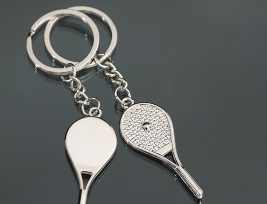 Tennis couple keychains