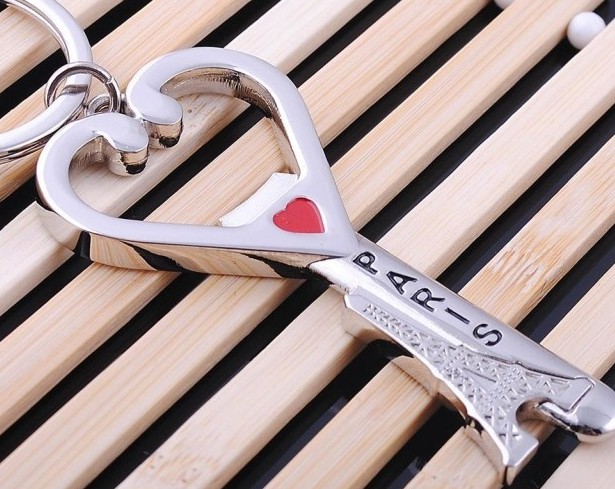 Eiffel Tower bottle opener keychain