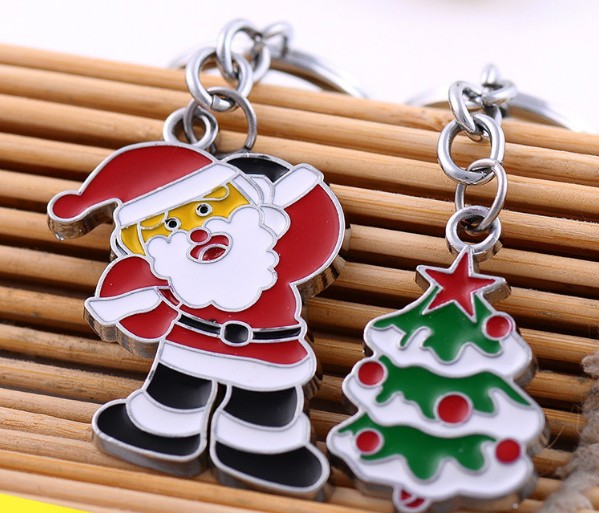 Santa Claus / Christmas tree keychain