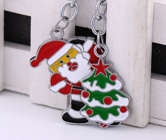 Santa Claus / Christmas tree keychain