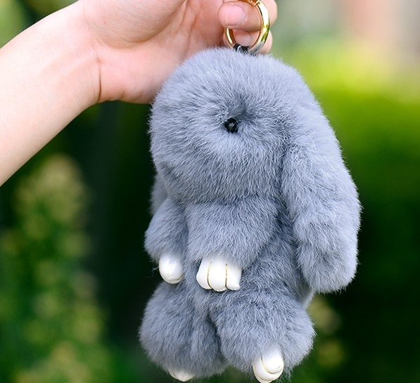 Personalized rabbit keychain