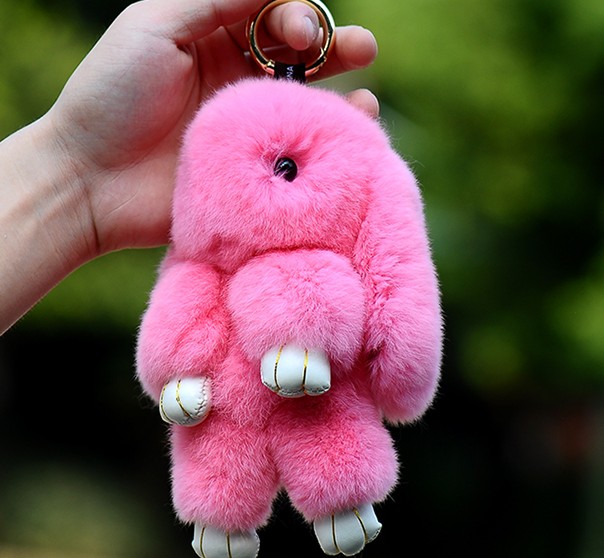 Personalized rabbit keychain
