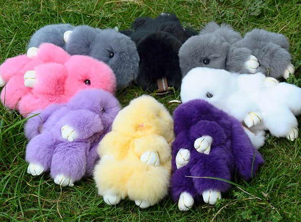 Personalized rabbit keychain