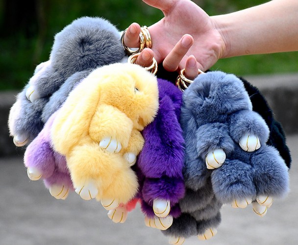 Personalized rabbit keychain