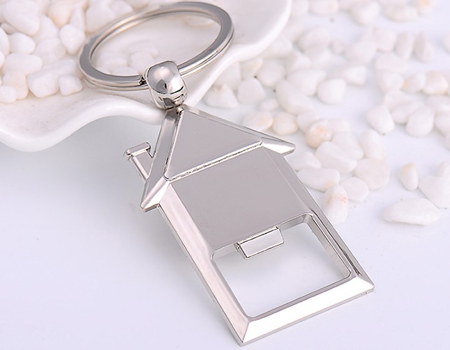 Alloy house bottle opener keychain