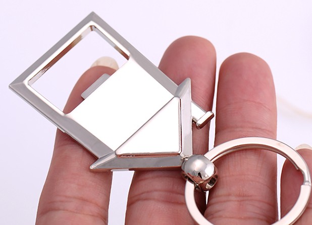 Alloy house bottle opener keychain