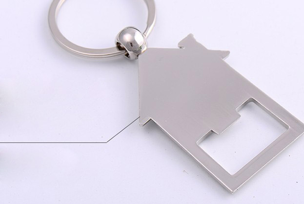 Alloy house bottle opener keychain