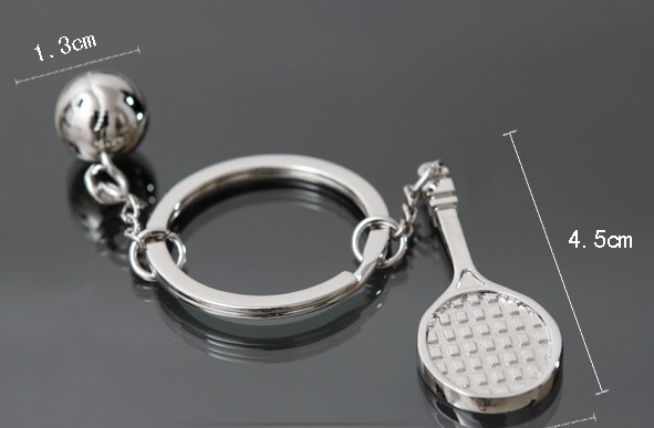 Tennis alloy keychain