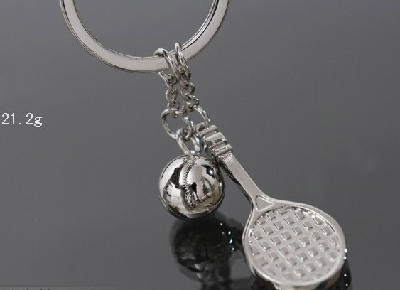 Tennis alloy keychain