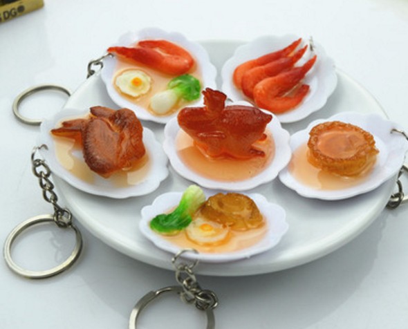 Simulation food keychain