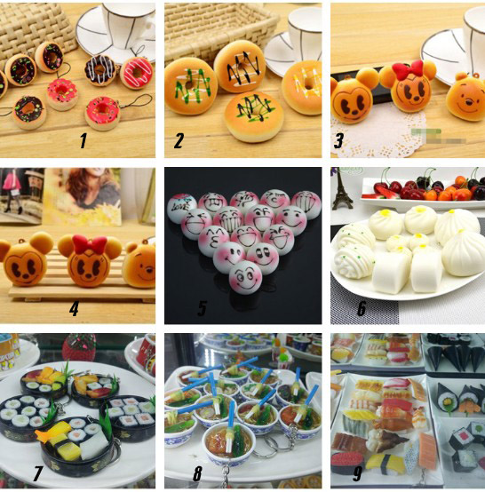 Simulation food keychain