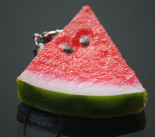 PVC fruit keychain