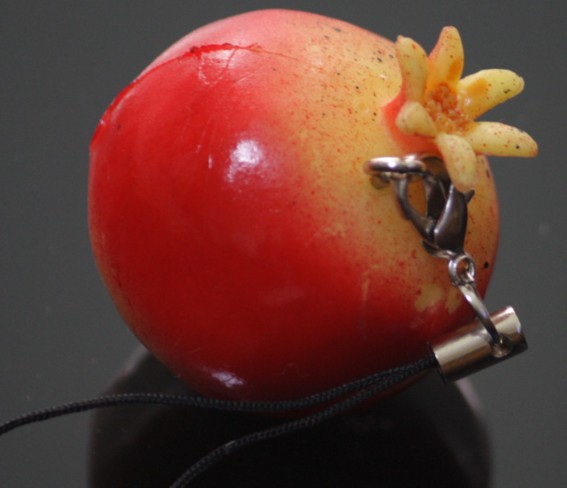 PVC fruit keychain