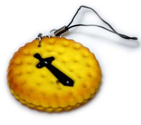 PVC biscuit keychain