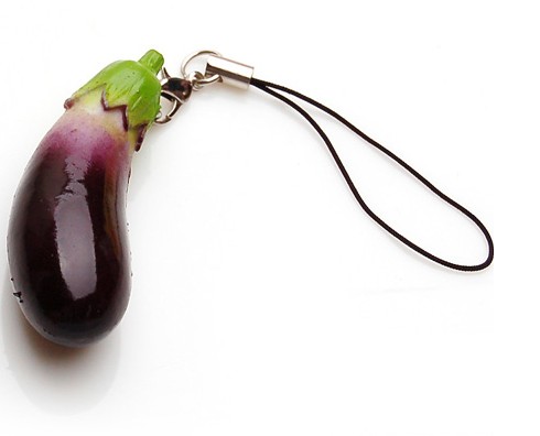 Eggplant keychain