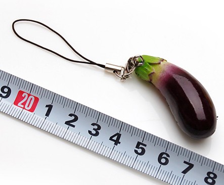 Eggplant keychain